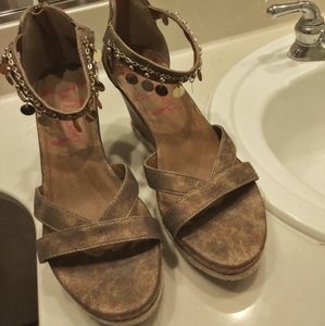 Jellypop wedge sandles NWOT